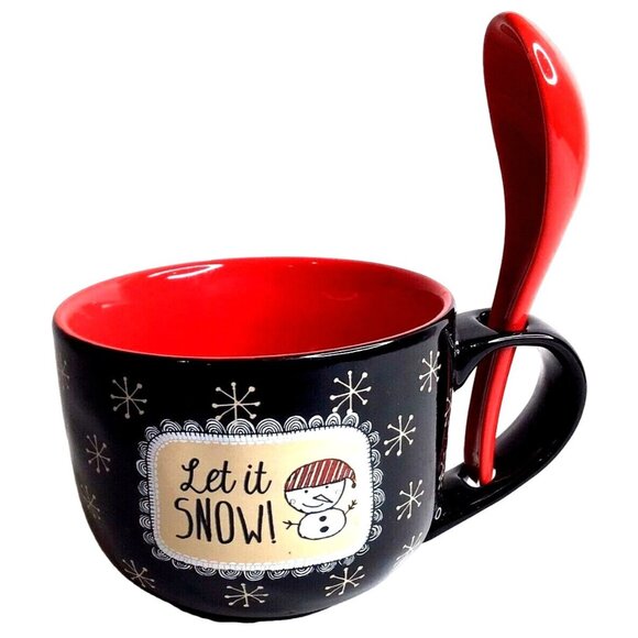 Amylee Weeks Snow Pals Mug Cup Bowl Spoon Let It Snow Marshmallows Gift soup - Picture 1 of 5